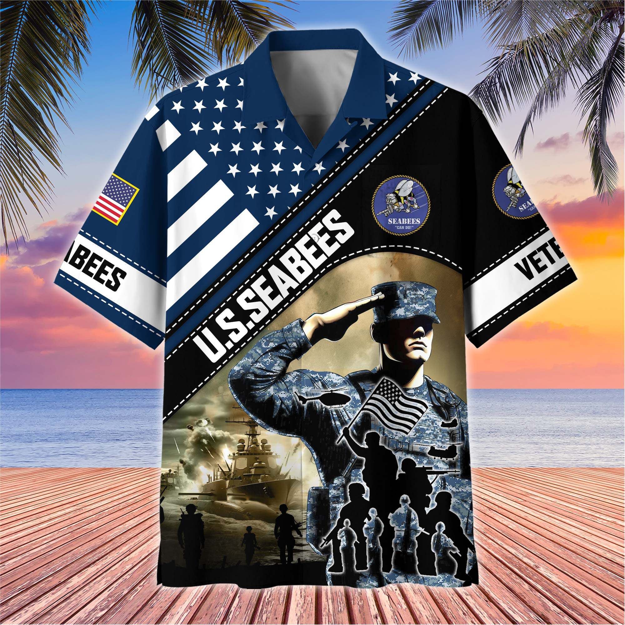 Premium US Veterans Hawaiian Shirt, Gifts For US Veterans, Gifts On Father's Day, Armed Forces Day, Veterans Day.