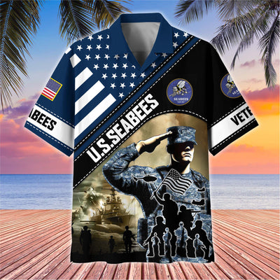 Premium US Veterans Hawaiian Shirt, Gifts For US Veterans, Gifts On Father's Day, Armed Forces Day, Veterans Day.