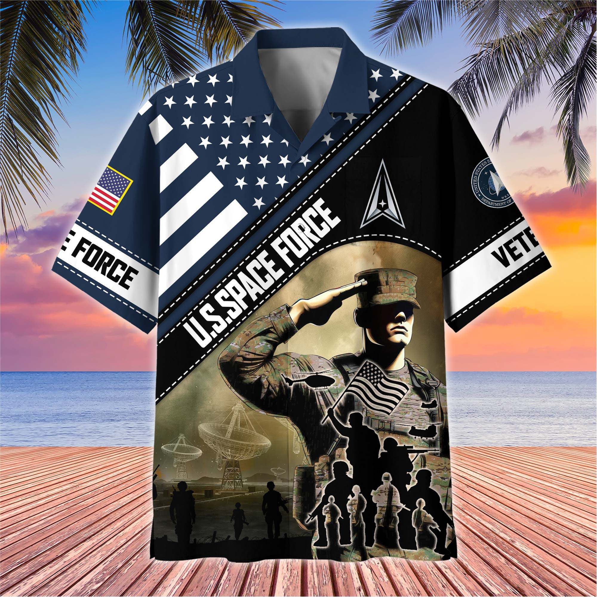 Premium US Veterans Hawaiian Shirt, Gifts For US Veterans, Gifts On Father's Day, Armed Forces Day, Veterans Day.