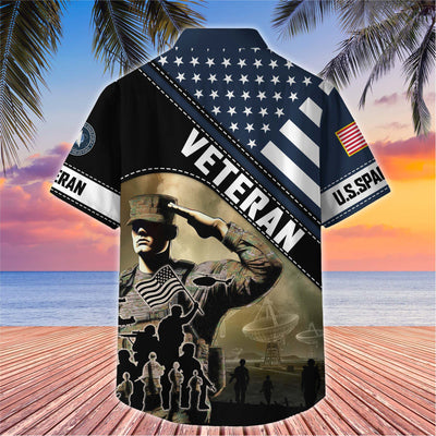 Premium US Veterans Hawaiian Shirt, Gifts For US Veterans, Gifts On Father's Day, Armed Forces Day, Veterans Day.