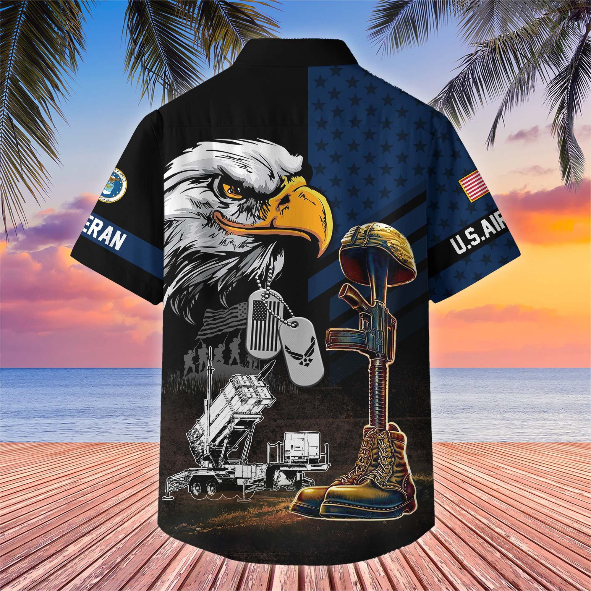 Premium US Veterans Hawaiian Shirt, Gifts For US Veterans, Gifts On Father's Day, Armed Forces Day, Veterans Day.