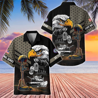 Premium US Veterans Hawaiian Shirt, Gifts For US Veterans, Gifts On Father's Day, Armed Forces Day, Veterans Day.