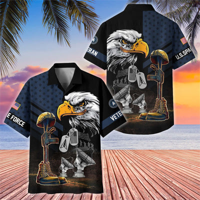 Premium US Veterans Hawaiian Shirt, Gifts For US Veterans, Gifts On Father's Day, Armed Forces Day, Veterans Day.