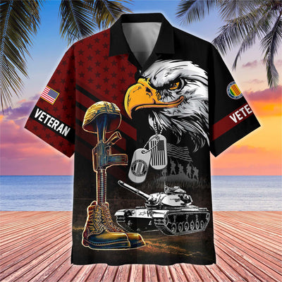 Premium US Veterans Hawaiian Shirt, Gifts For US Veterans, Gifts On Father's Day, Armed Forces Day, Veterans Day.