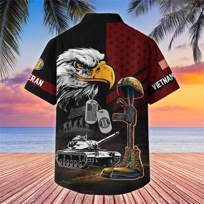 Premium US Veterans Hawaiian Shirt, Gifts For US Veterans, Gifts On Father's Day, Armed Forces Day, Veterans Day.