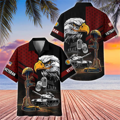 Premium US Veterans Hawaiian Shirt, Gifts For US Veterans, Gifts On Father's Day, Armed Forces Day, Veterans Day.