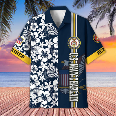 Premium US Navy Chaplain Retired Hawaiian Shirt