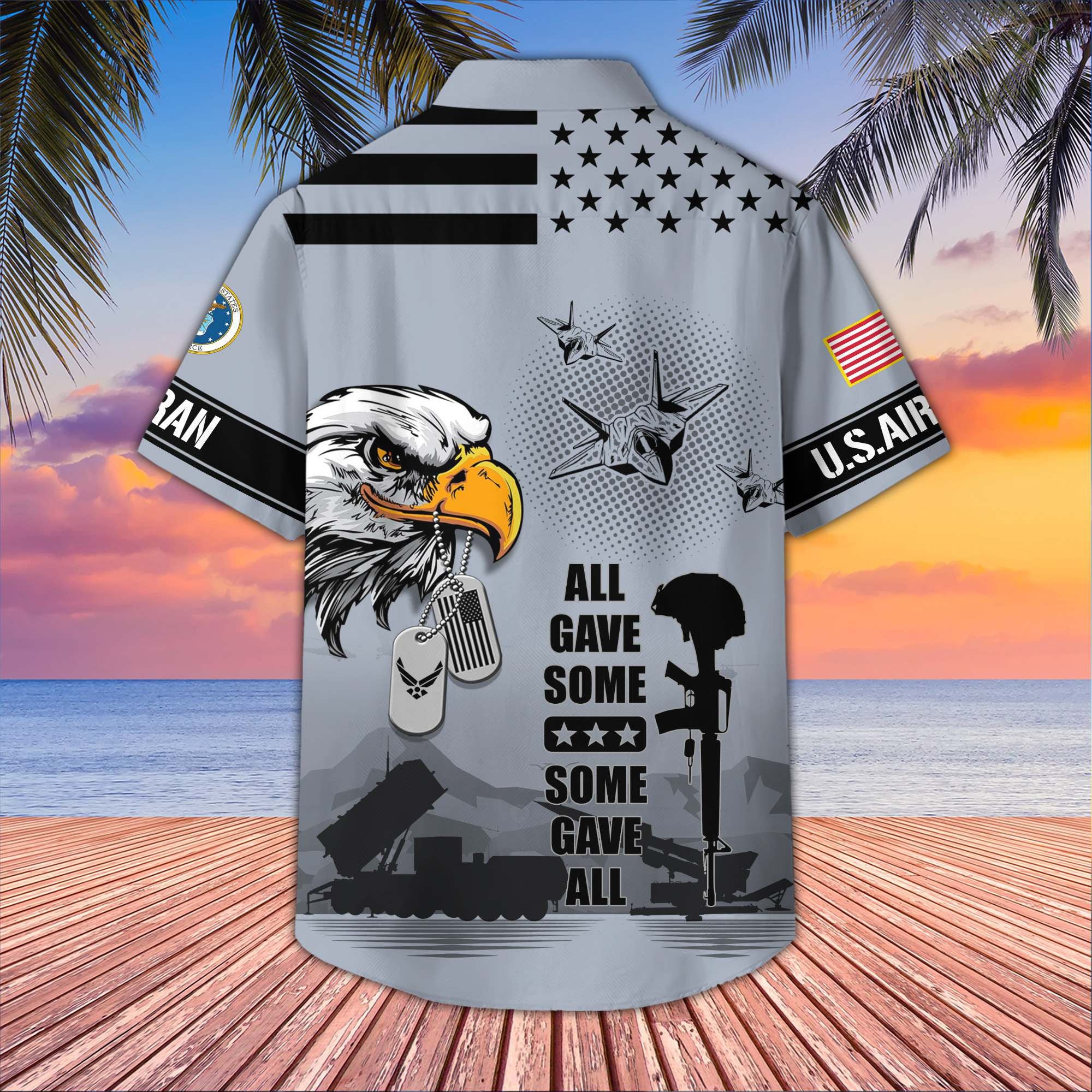 Premium US Veterans Hawaiian Shirt, Gifts For US Veterans, Gifts On Father's Day, Armed Forces Day, Veterans Day.