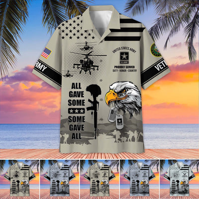 Premium US Veterans Hawaiian Shirt, Gifts For US Veterans, Gifts On Father's Day, Armed Forces Day, Veterans Day.