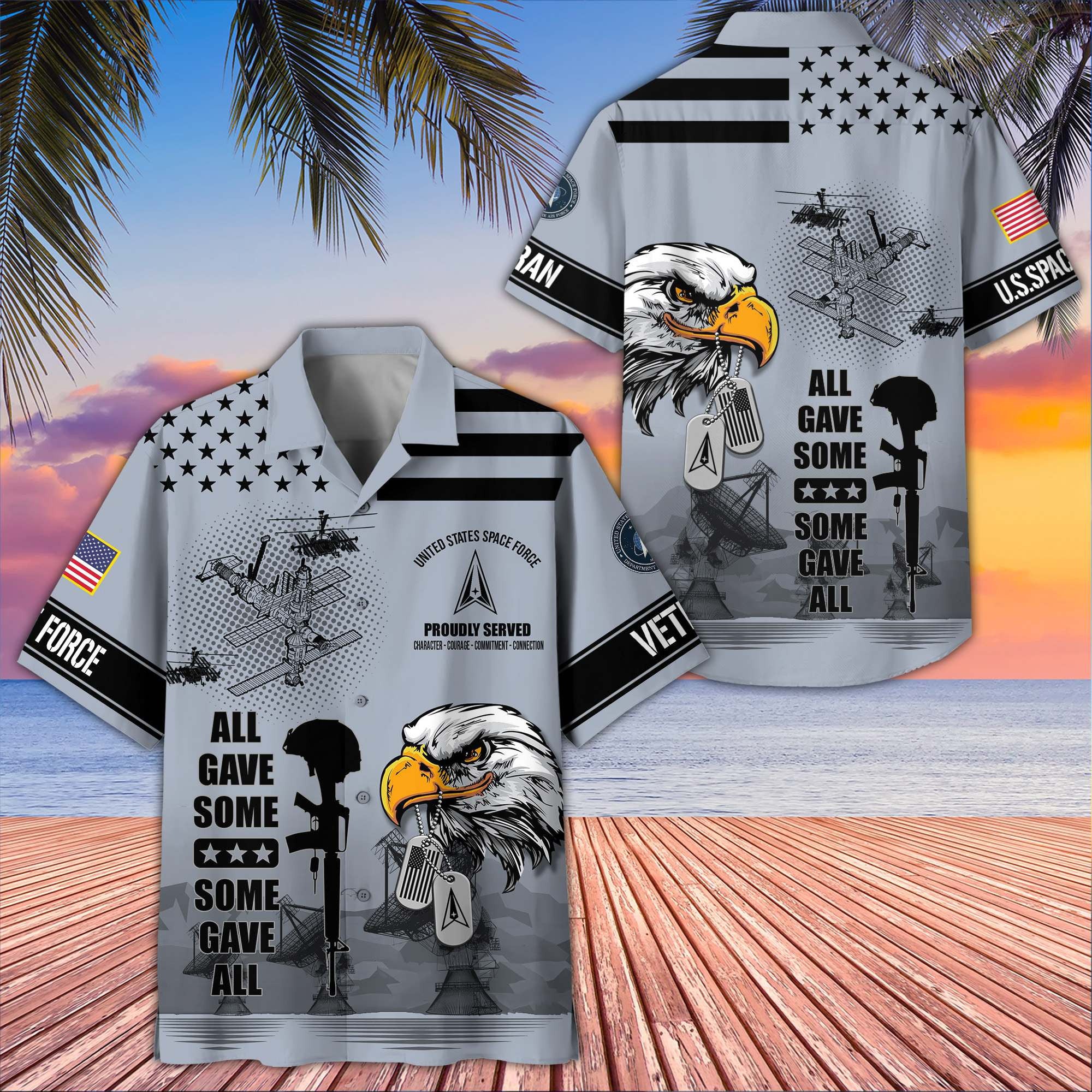 Premium US Veterans Hawaiian Shirt, Gifts For US Veterans, Gifts On Father's Day, Armed Forces Day, Veterans Day.