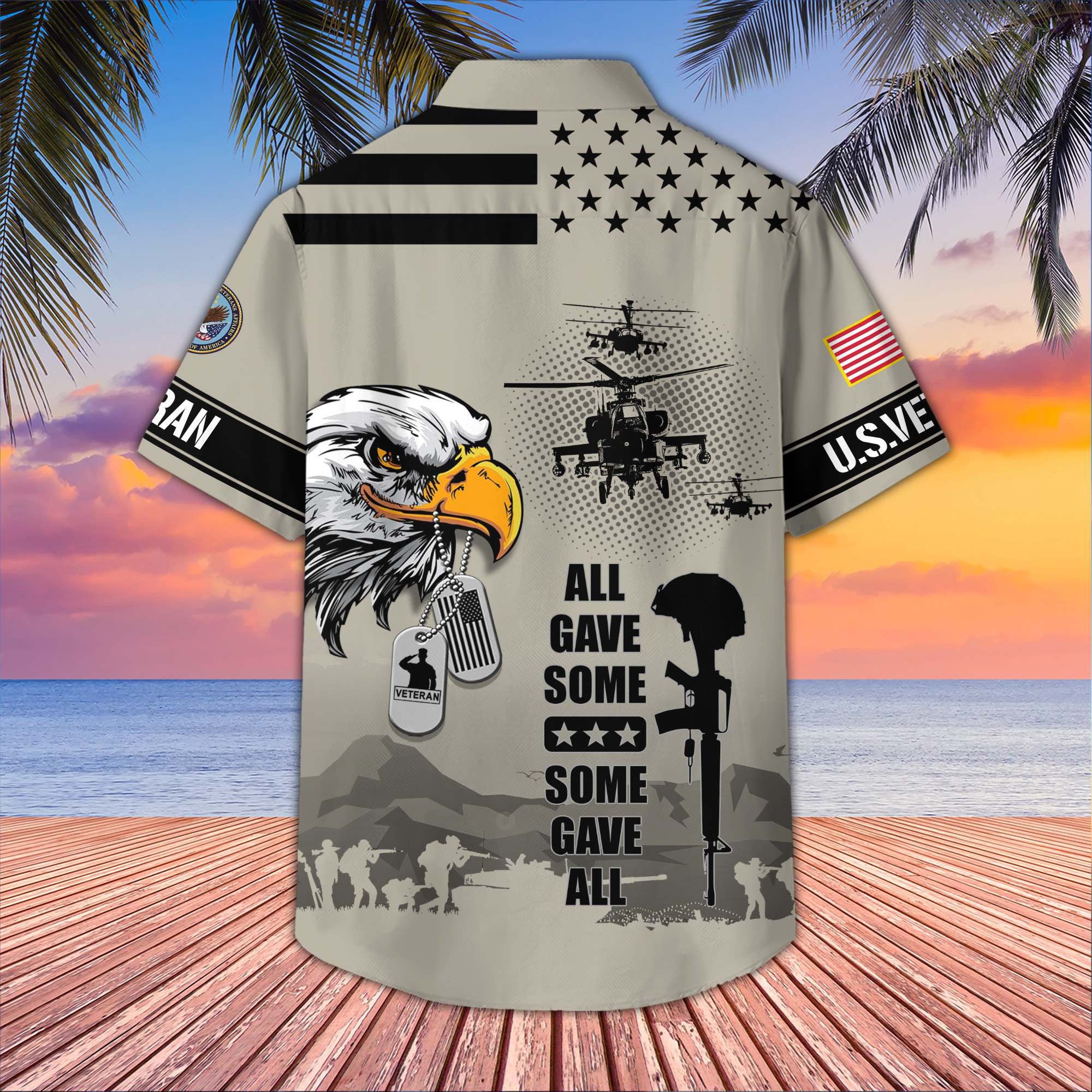 Premium US Veterans Hawaiian Shirt, Gifts For US Veterans, Gifts On Father's Day, Armed Forces Day, Veterans Day.