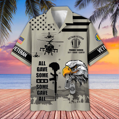 Premium US Veterans Hawaiian Shirt, Gifts For US Veterans, Gifts On Father's Day, Armed Forces Day, Veterans Day.