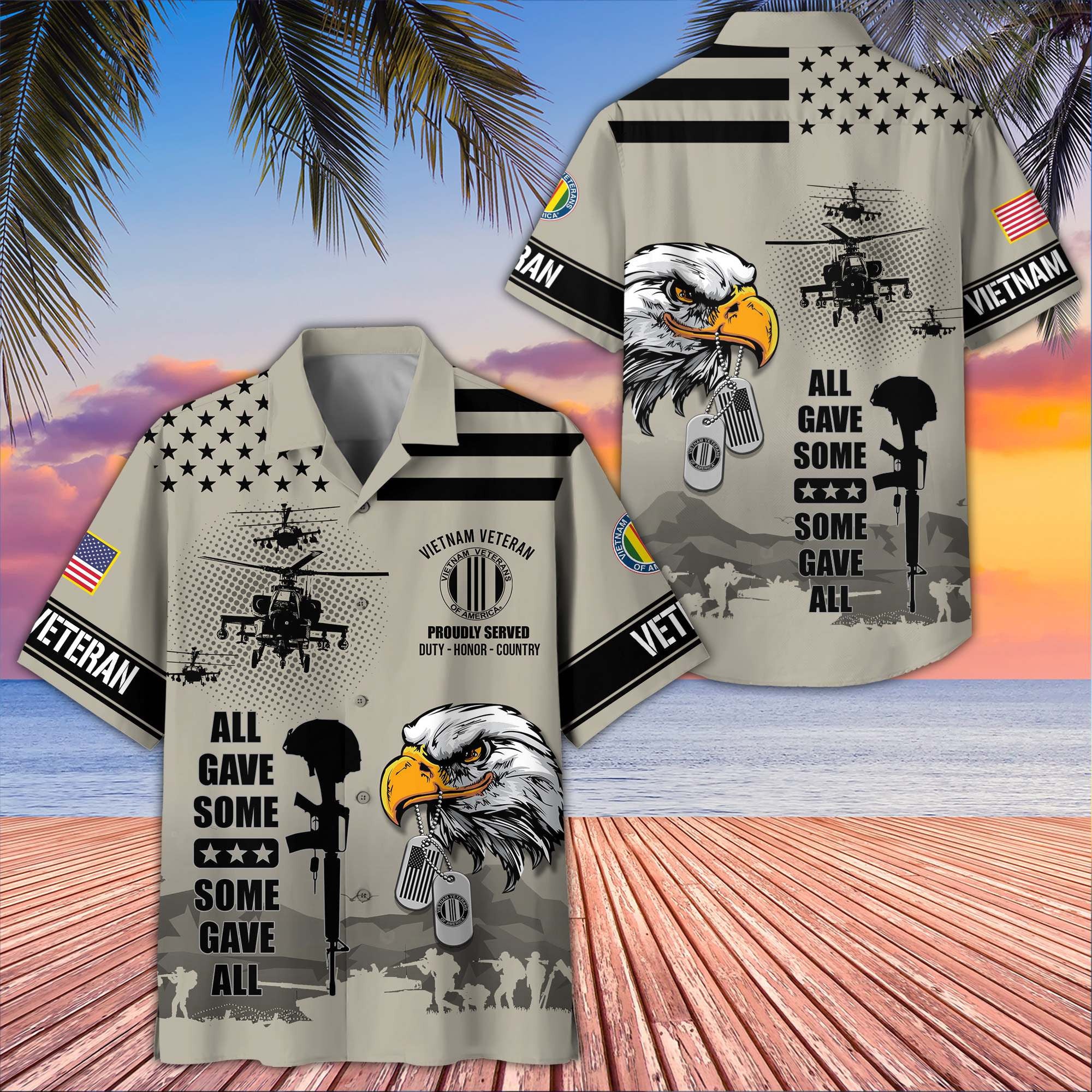Premium US Veterans Hawaiian Shirt, Gifts For US Veterans, Gifts On Father's Day, Armed Forces Day, Veterans Day.