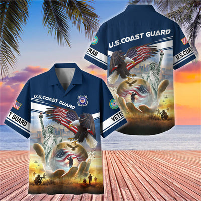 Premium US Veterans Hawaiian Shirt, Gifts For US Veterans, Gifts On Father's Day, Armed Forces Day, Veterans Day.