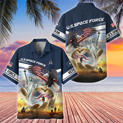 Premium US Veterans Hawaiian Shirt, Gifts For US Veterans, Gifts On Father's Day, Armed Forces Day, Veterans Day.