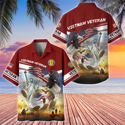 Premium US Veterans Hawaiian Shirt, Gifts For US Veterans, Gifts On Father's Day, Armed Forces Day, Veterans Day.