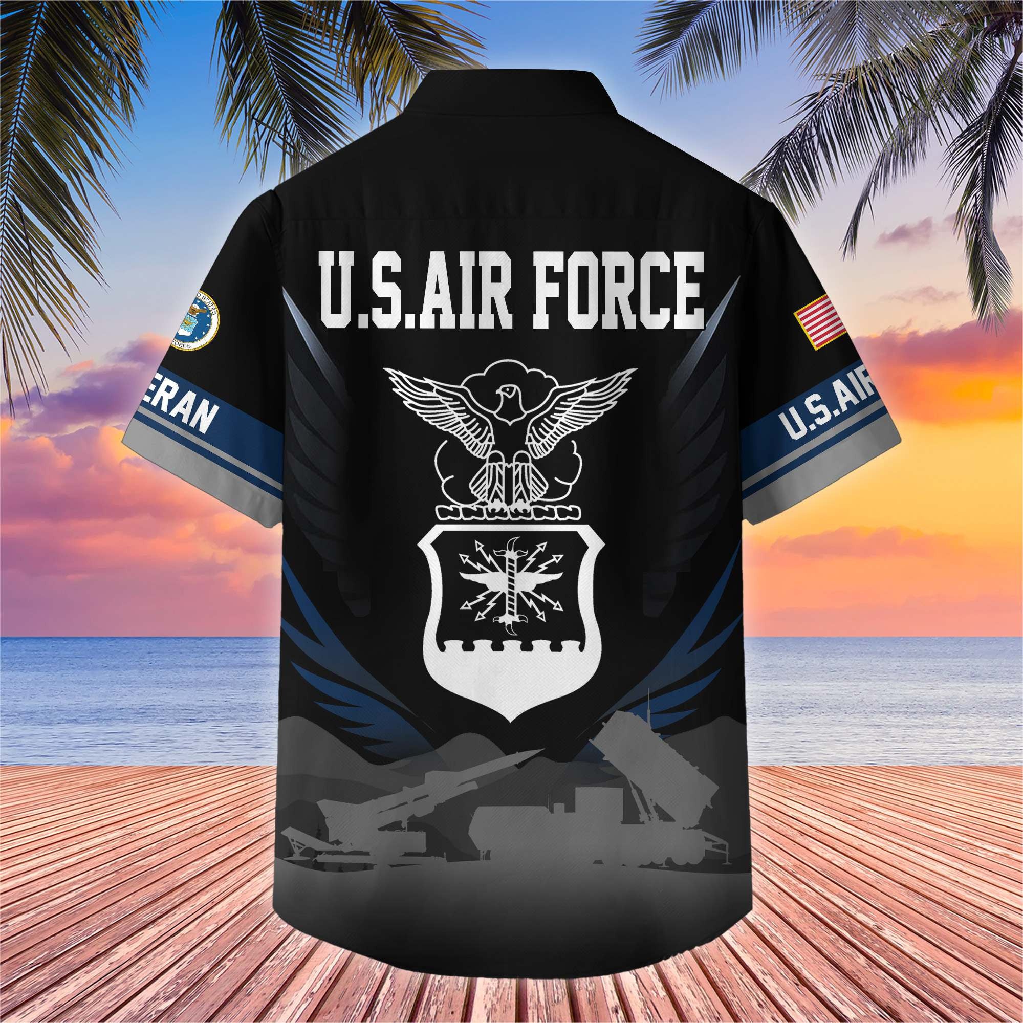 Premium US Veterans Hawaiian Shirt, Gifts For US Veterans, Gifts On Father's Day, Armed Forces Day, Veterans Day.
