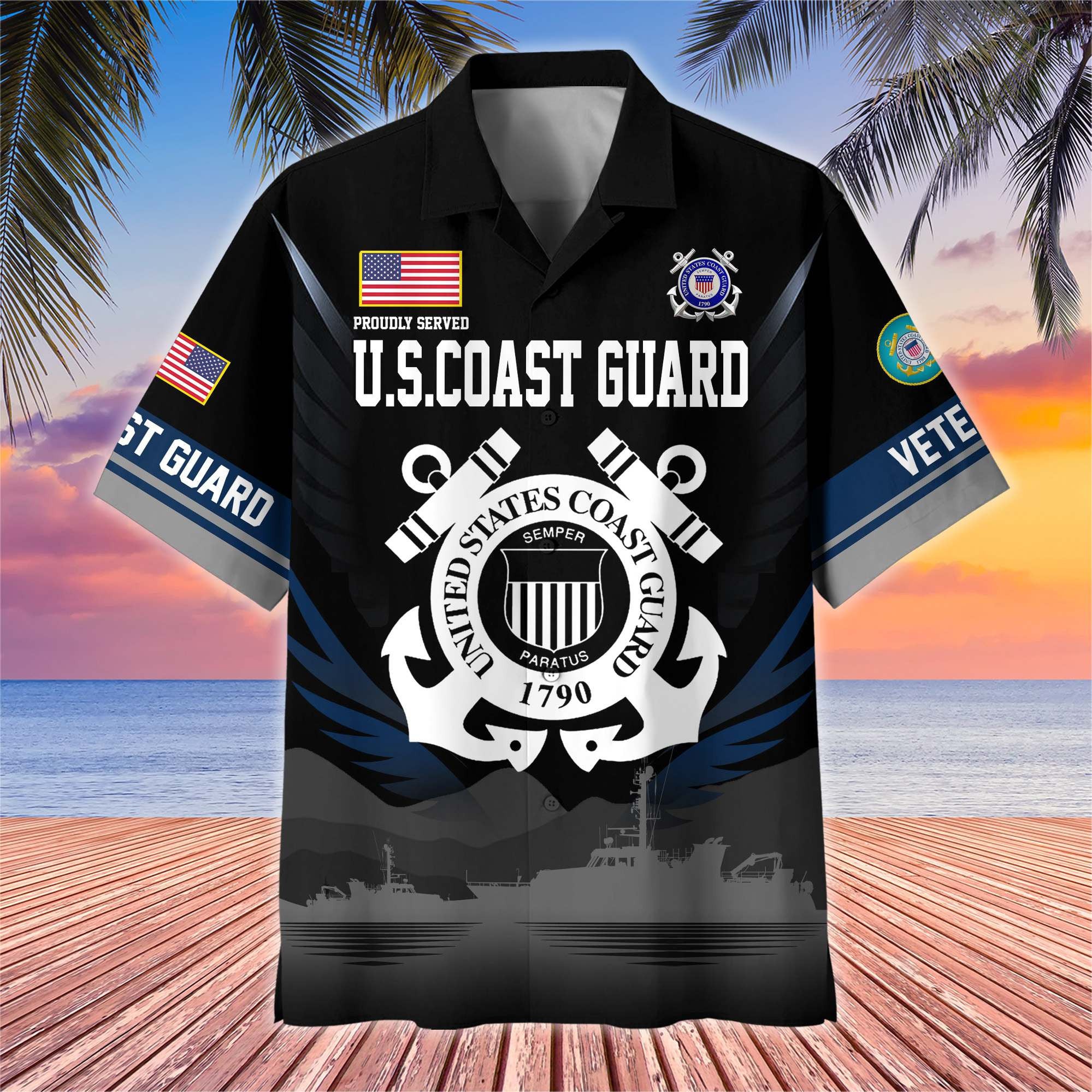 Premium US Veterans Hawaiian Shirt, Gifts For US Veterans, Gifts On Father's Day, Armed Forces Day, Veterans Day.