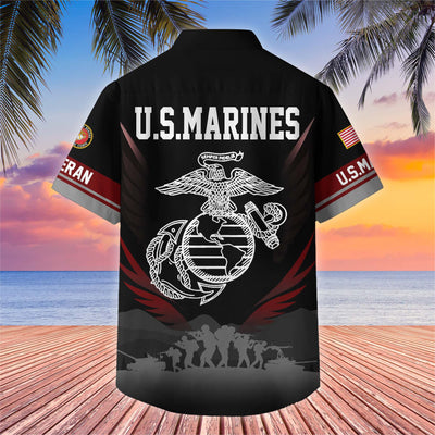 Premium US Veterans Hawaiian Shirt, Gifts For US Veterans, Gifts On Father's Day, Armed Forces Day, Veterans Day.