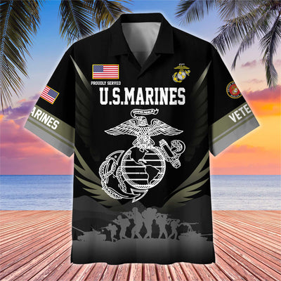 Premium US Veterans Hawaiian Shirt, Gifts For US Veterans, Gifts On Father's Day, Armed Forces Day, Veterans Day.