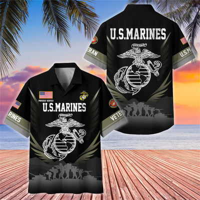 Premium US Veterans Hawaiian Shirt, Gifts For US Veterans, Gifts On Father's Day, Armed Forces Day, Veterans Day.