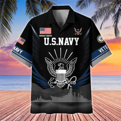 Premium US Veterans Hawaiian Shirt, Gifts For US Veterans, Gifts On Father's Day, Armed Forces Day, Veterans Day.