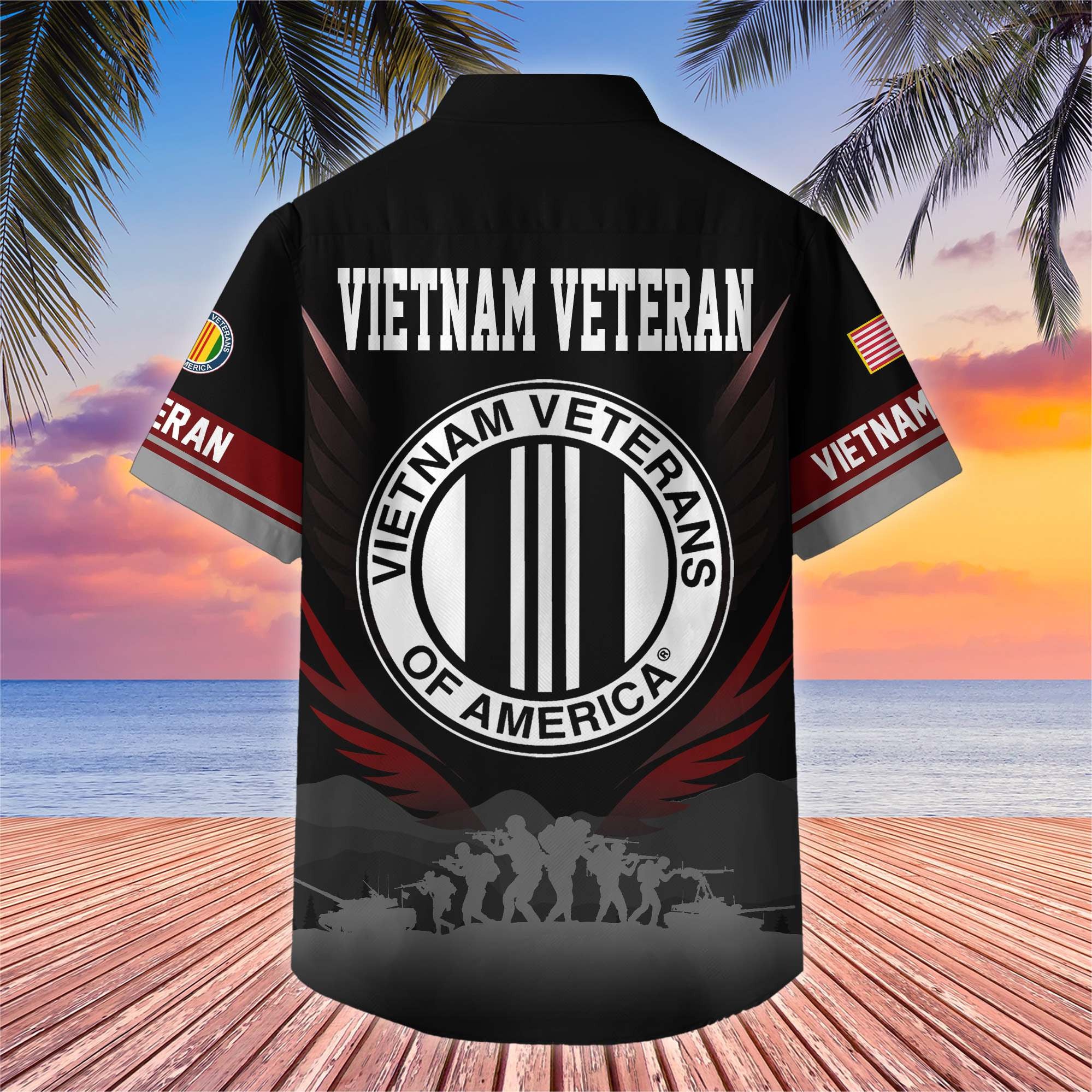 Premium US Veterans Hawaiian Shirt, Gifts For US Veterans, Gifts On Father's Day, Armed Forces Day, Veterans Day.