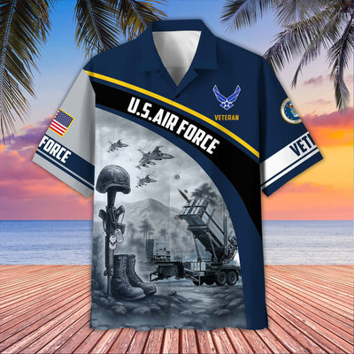 Premium US Veterans Hawaiian Shirt, Gifts For US Veterans, Gifts On Father's Day, Armed Forces Day, Veterans Day.
