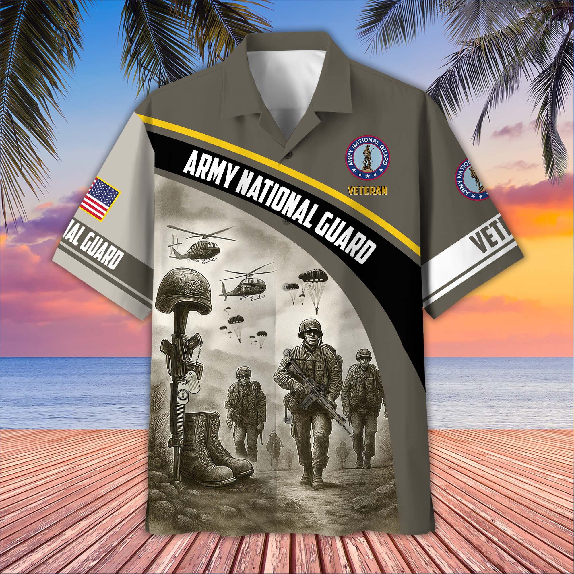 Premium US Veterans Hawaiian Shirt, Gifts For US Veterans, Gifts On Father's Day, Armed Forces Day, Veterans Day.