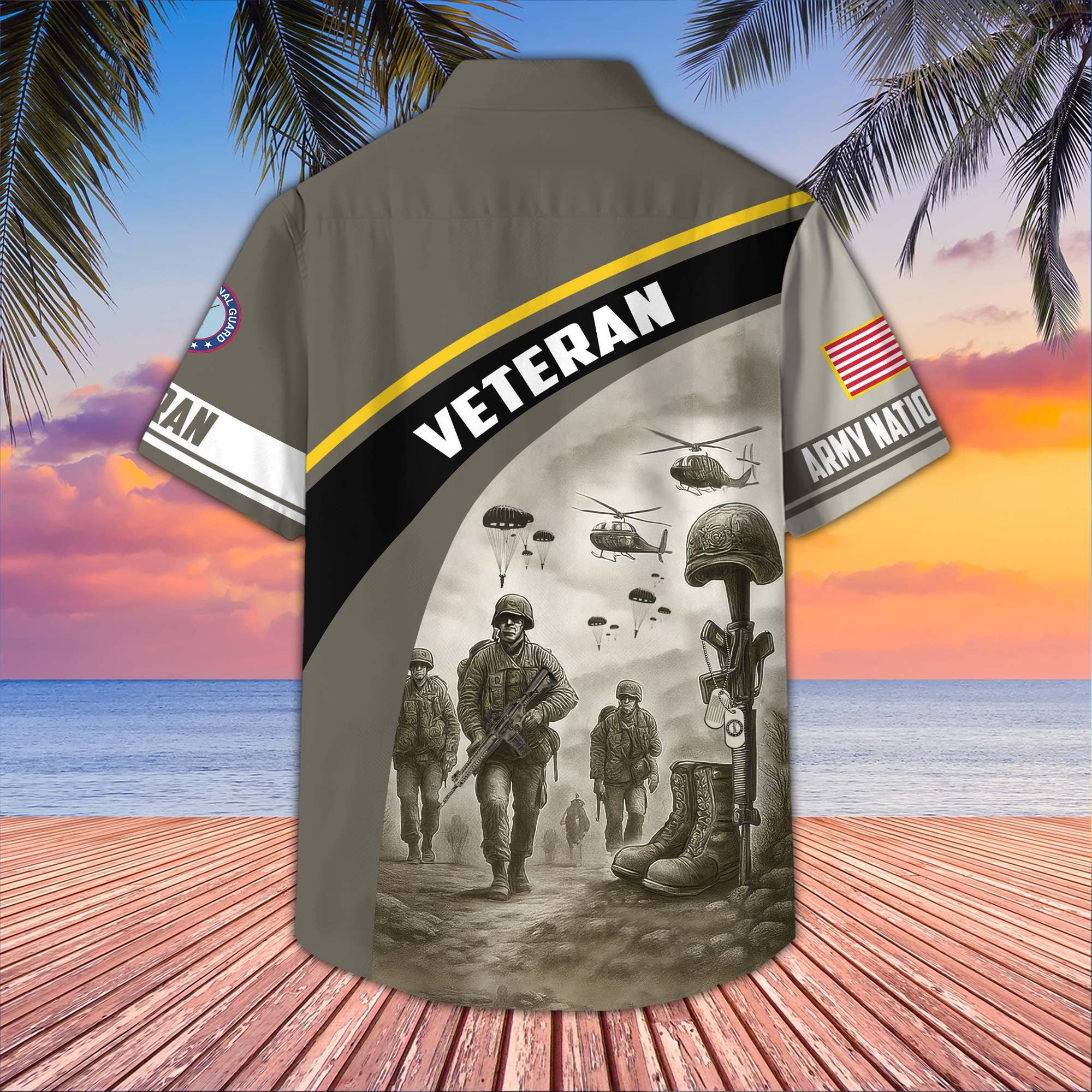 Premium US Veterans Hawaiian Shirt, Gifts For US Veterans, Gifts On Father's Day, Armed Forces Day, Veterans Day.