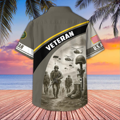 Premium US Veterans Hawaiian Shirt, Gifts For US Veterans, Gifts On Father's Day, Armed Forces Day, Veterans Day.