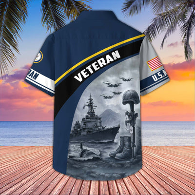 Premium US Veterans Hawaiian Shirt, Gifts For US Veterans, Gifts On Father's Day, Armed Forces Day, Veterans Day.