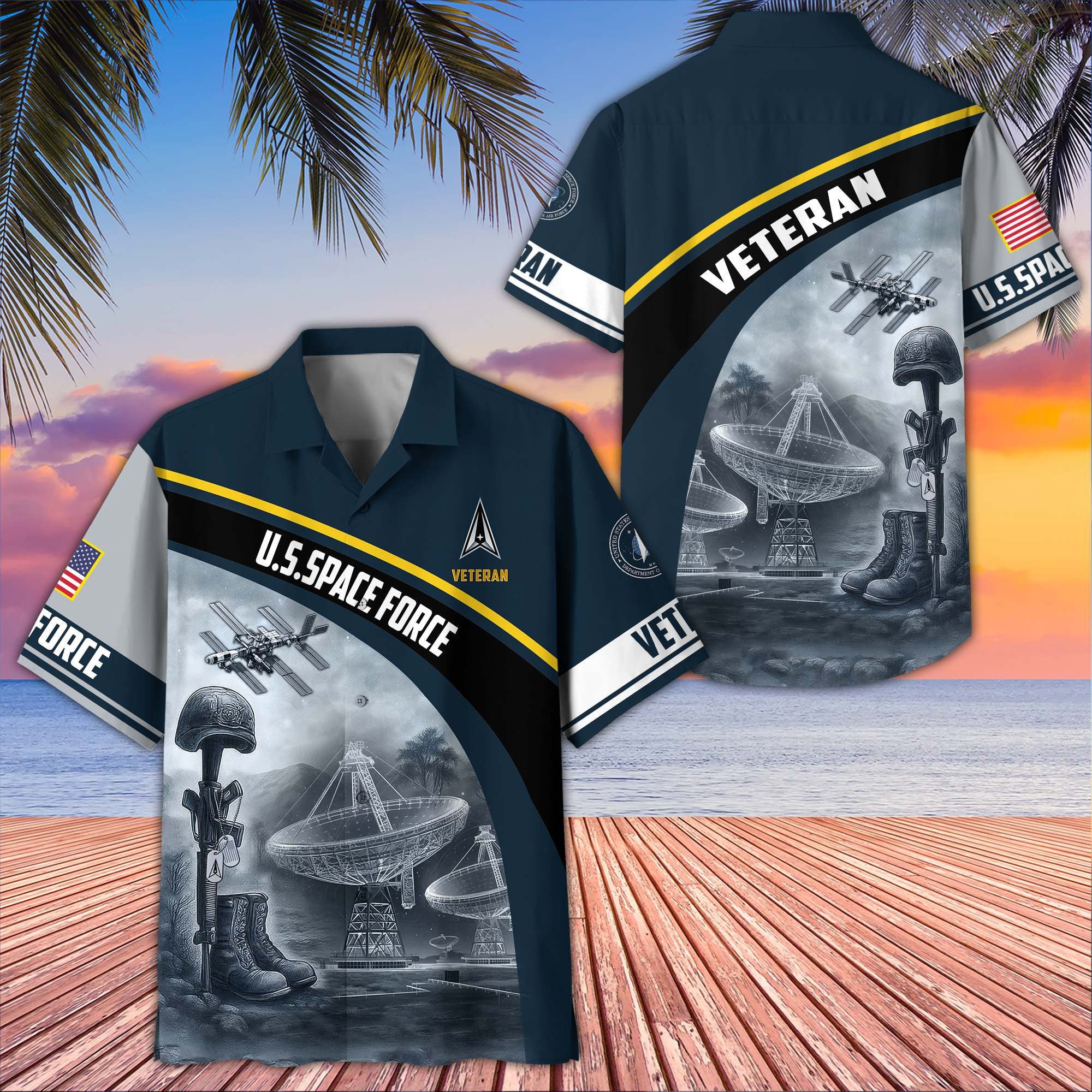 Premium US Veterans Hawaiian Shirt, Gifts For US Veterans, Gifts On Father's Day, Armed Forces Day, Veterans Day.