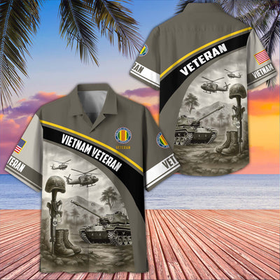 Premium US Veterans Hawaiian Shirt, Gifts For US Veterans, Gifts On Father's Day, Armed Forces Day, Veterans Day.