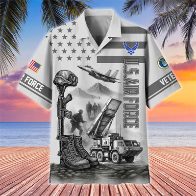 Premium US Veterans Hawaiian Shirt, Gifts For US Veterans, Gifts On Father's Day, Armed Forces Day, Veterans Day.