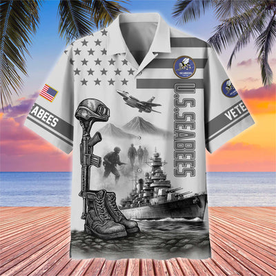 Premium US Veterans Hawaiian Shirt, Gifts For US Veterans, Gifts On Father's Day, Armed Forces Day, Veterans Day.