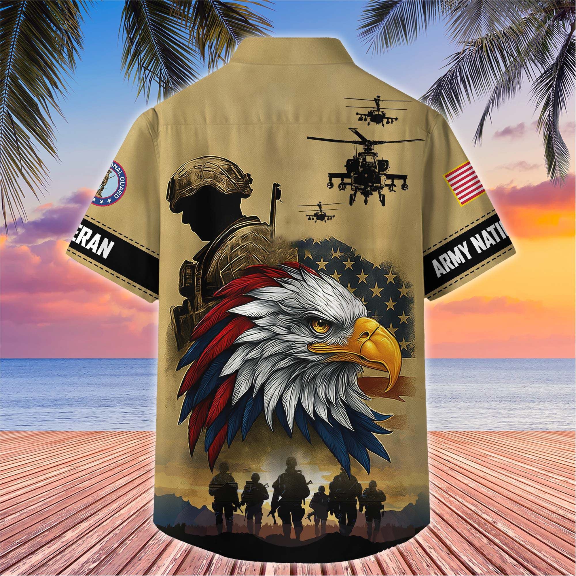 Premium US Veterans Hawaiian Shirt, Gifts For US Veterans, Gifts On Father's Day, Armed Forces Day, Veterans Day.