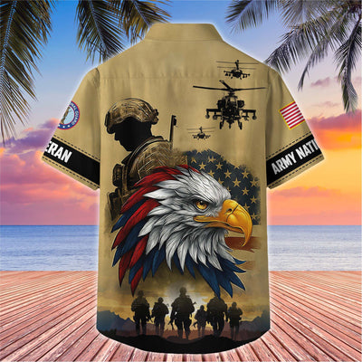 Premium US Veterans Hawaiian Shirt, Gifts For US Veterans, Gifts On Father's Day, Armed Forces Day, Veterans Day.