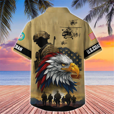 Premium US Veterans Hawaiian Shirt, Gifts For US Veterans, Gifts On Father's Day, Armed Forces Day, Veterans Day.