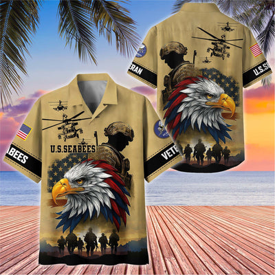 Premium US Veterans Hawaiian Shirt, Gifts For US Veterans, Gifts On Father's Day, Armed Forces Day, Veterans Day.
