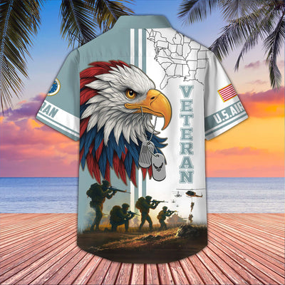 Premium US Veterans Hawaiian Shirt, Gifts For US Veterans, Gifts On Father's Day, Armed Forces Day, Veterans Day.