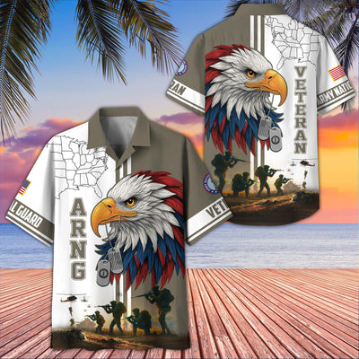 Premium US Veterans Hawaiian Shirt, Gifts For US Veterans, Gifts On Father's Day, Armed Forces Day, Veterans Day.