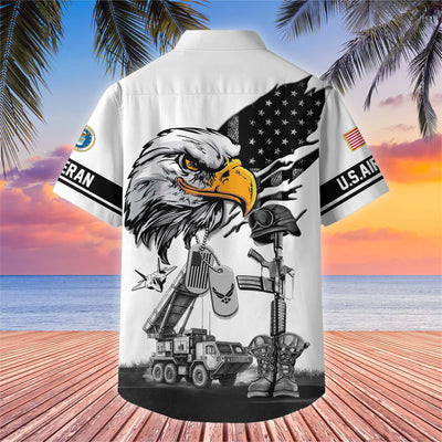 Premium US Veterans Hawaiian Shirt, Gifts For US Veterans, Gifts On Armed Forces Day, Independence Day, Veterans Day.