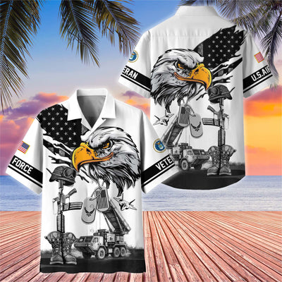 Premium US Veterans Hawaiian Shirt, Gifts For US Veterans, Gifts On Armed Forces Day, Independence Day, Veterans Day.