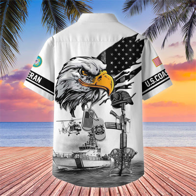 Premium US Veterans Hawaiian Shirt, Gifts For US Veterans, Gifts On Armed Forces Day, Independence Day, Veterans Day.
