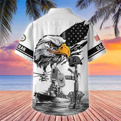 Premium US Veterans Hawaiian Shirt, Gifts For US Veterans, Gifts On Armed Forces Day, Independence Day, Veterans Day.