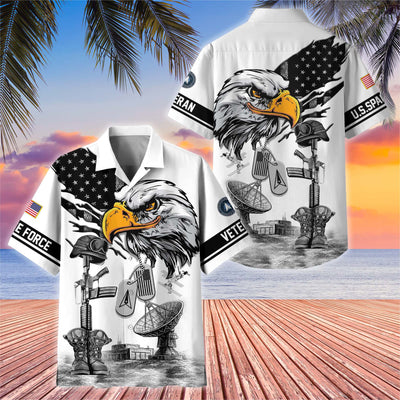 Premium US Veterans Hawaiian Shirt, Gifts For US Veterans, Gifts On Armed Forces Day, Independence Day, Veterans Day.