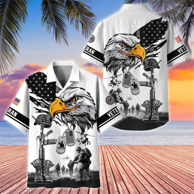 Premium US Veterans Hawaiian Shirt, Gifts For US Veterans, Gifts On Armed Forces Day, Independence Day, Veterans Day.