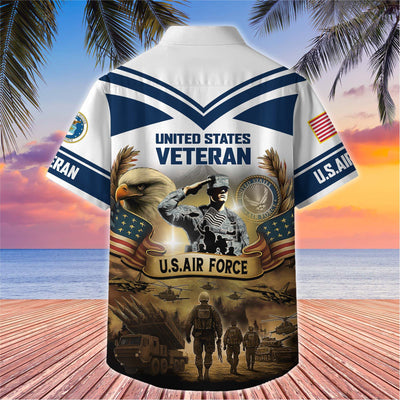 Premium US Veterans Hawaiian Shirt, Gifts For US Veterans, Gifts On Independence Day, Veterans Day.