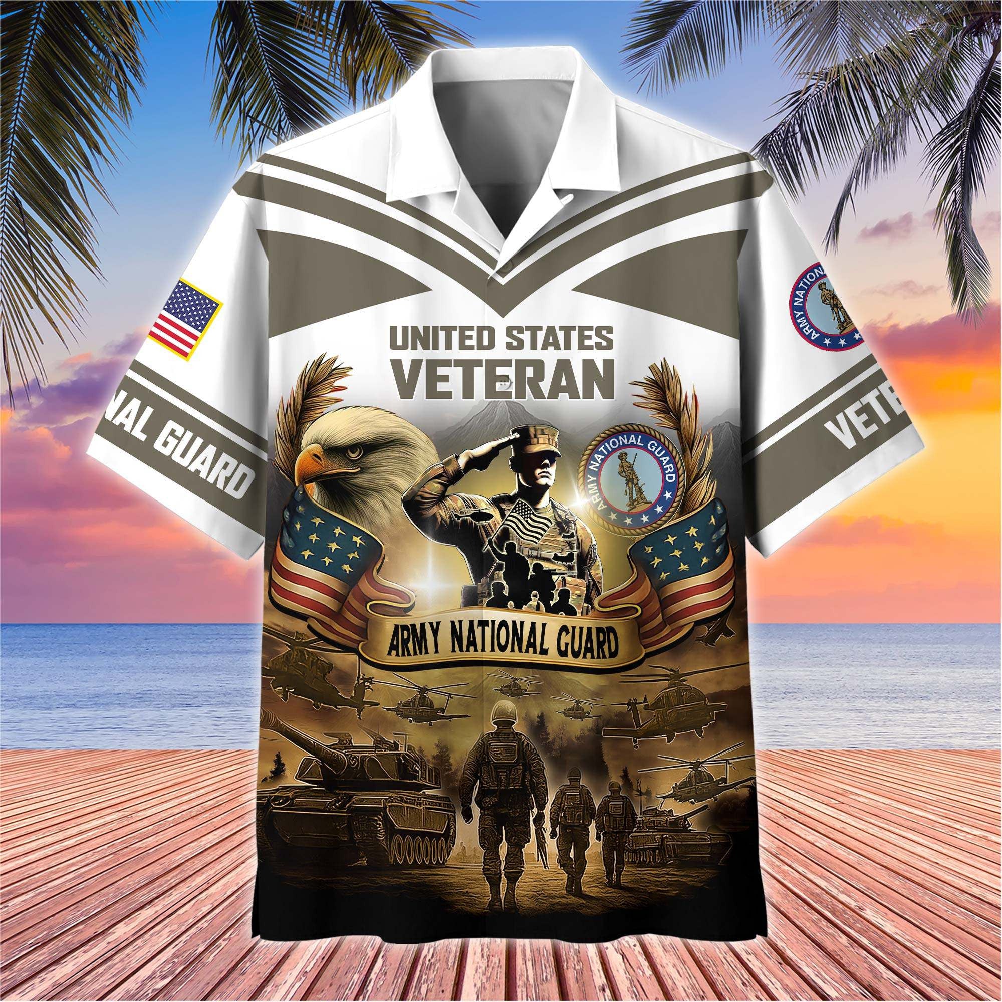 Premium US Veterans Hawaiian Shirt, Gifts For US Veterans, Gifts On Independence Day, Veterans Day.
